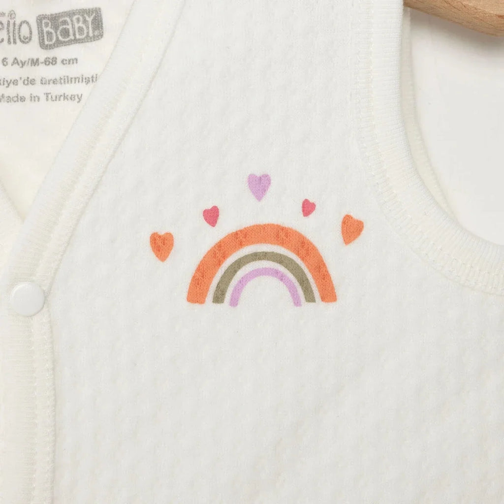 HelloBaby Girl Quilted Vest - Ecru