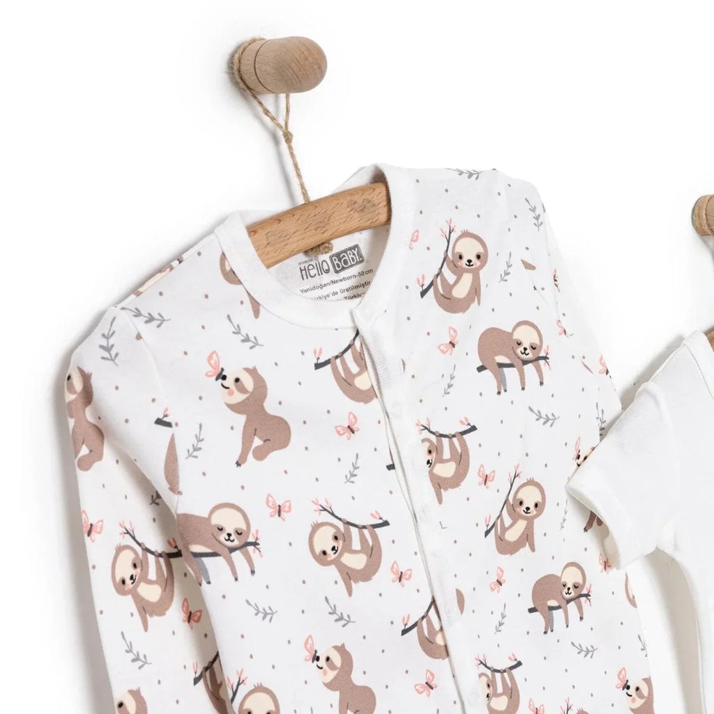 HelloBaby Girl Jumpsuit-Body-Hat - Ecru