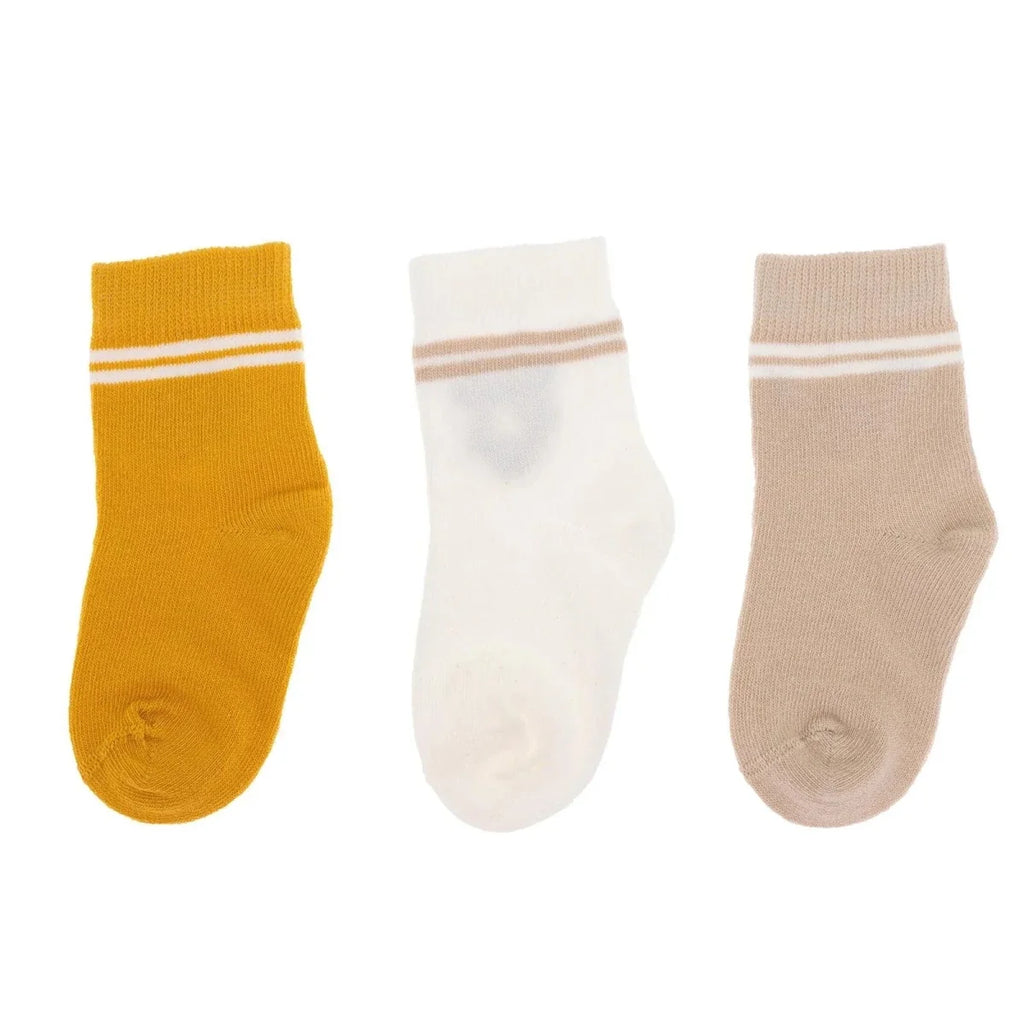 HelloBaby Boys 3-Pack Baby Socks Animal - Mustard
