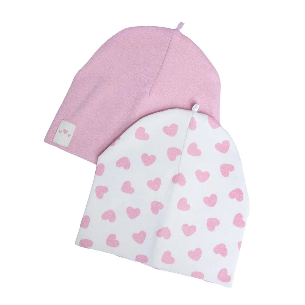 Little Plane Girls 2-Pack Hat Heart - Pink