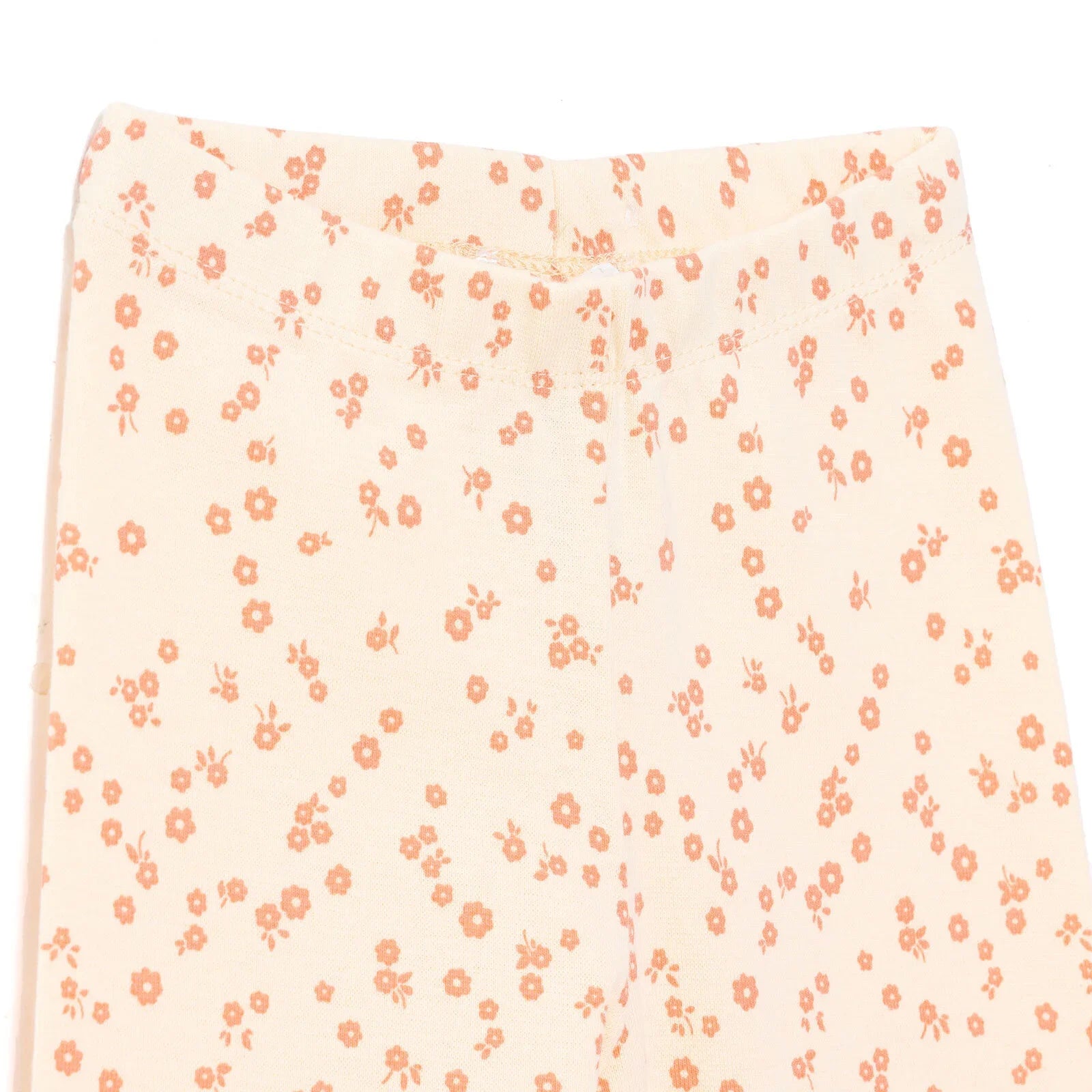 HelloBaby Basic Girl Flowers Patterns Leggings - Light Yellow