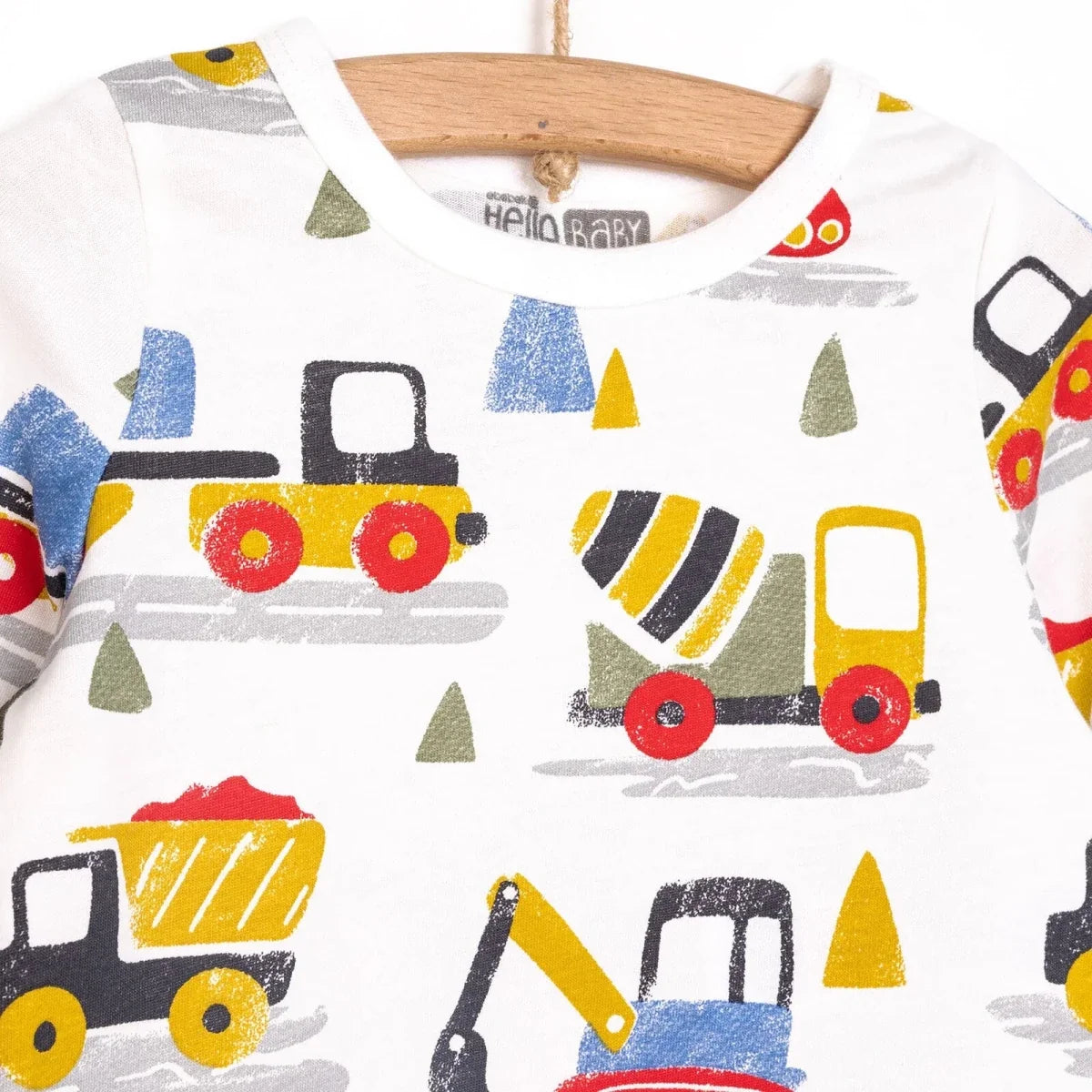 HelloBaby Baby Boy Long Sleeve Pyjamas Set - Ecru