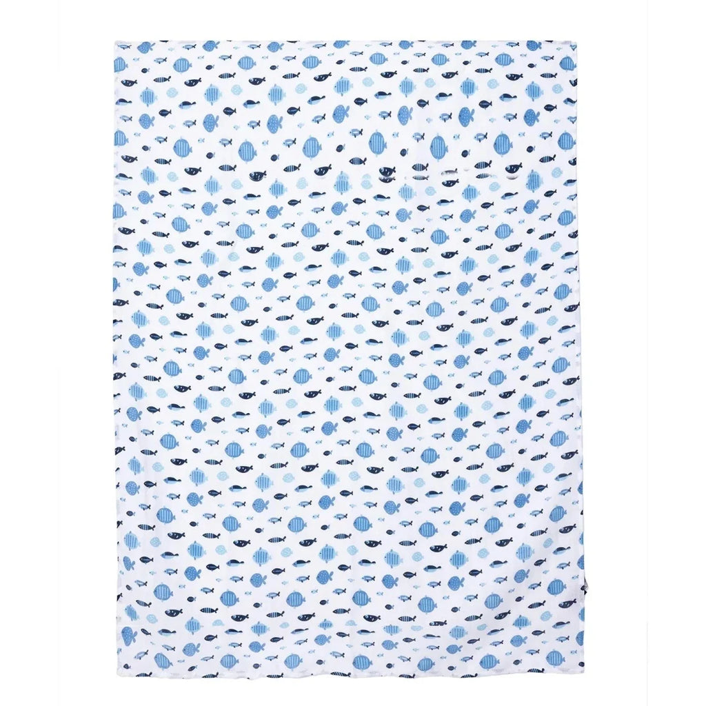 Mollia Unisex 100% Cotton Muslin Blanket 80x100 cm - Blue