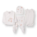 Tiffany 100% Cotton Tiny Baby Set - Ecru