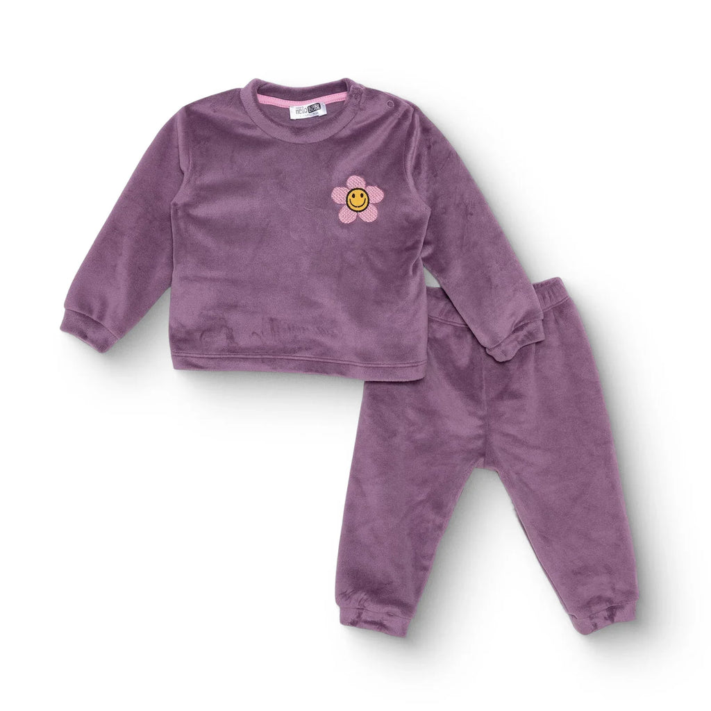 HelloBaby Velvet Pyjamas - Purple