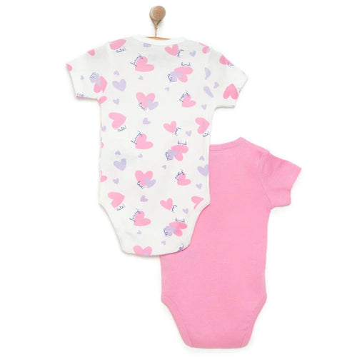 HelloBaby 2-Pack Short Sleeve Bodysuits Girls - Purple