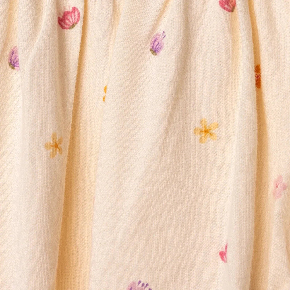 HelloBaby Girls Dress Polka Dot Print Pastel Dreams Crew Neck Long Sleeve - Ecru Printed