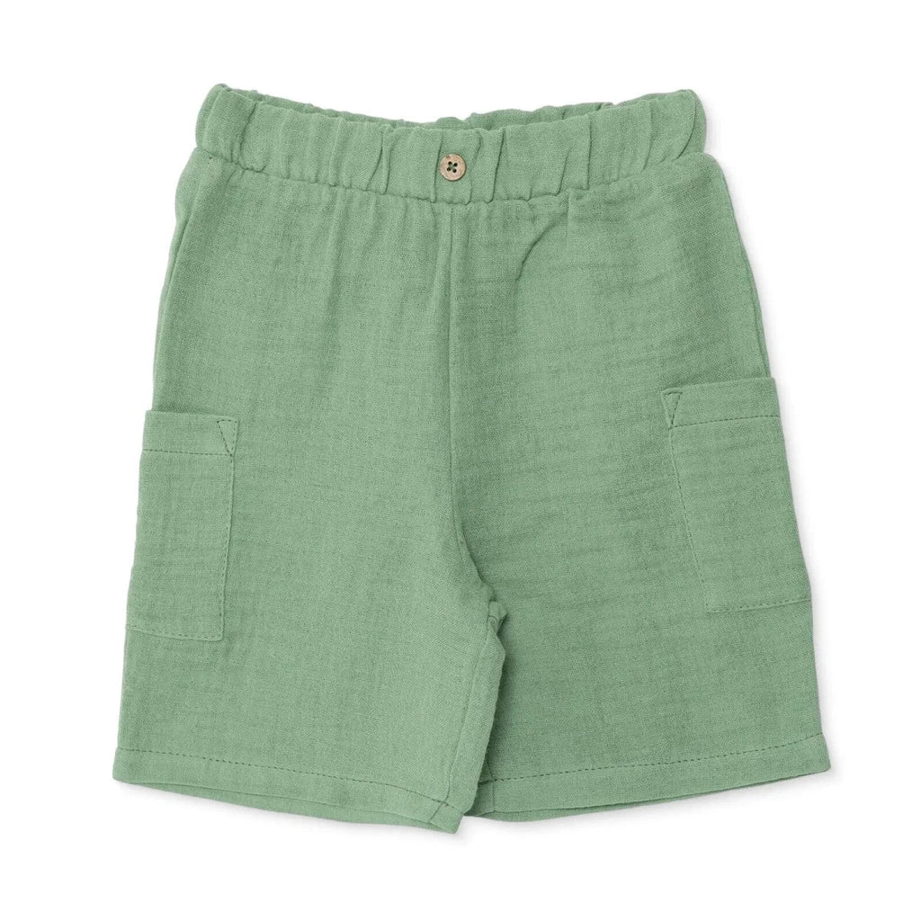HelloBaby Boys Muslin Shorts - Khaki