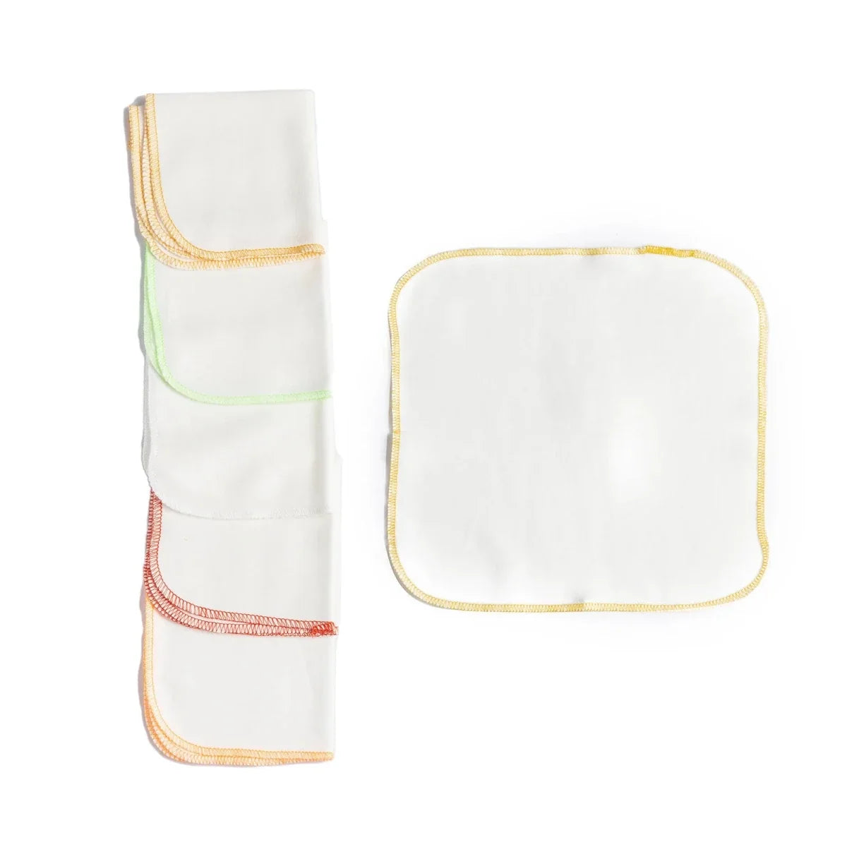 HelloBaby 6 Pack 100% Cotton Baby Washcloths - White