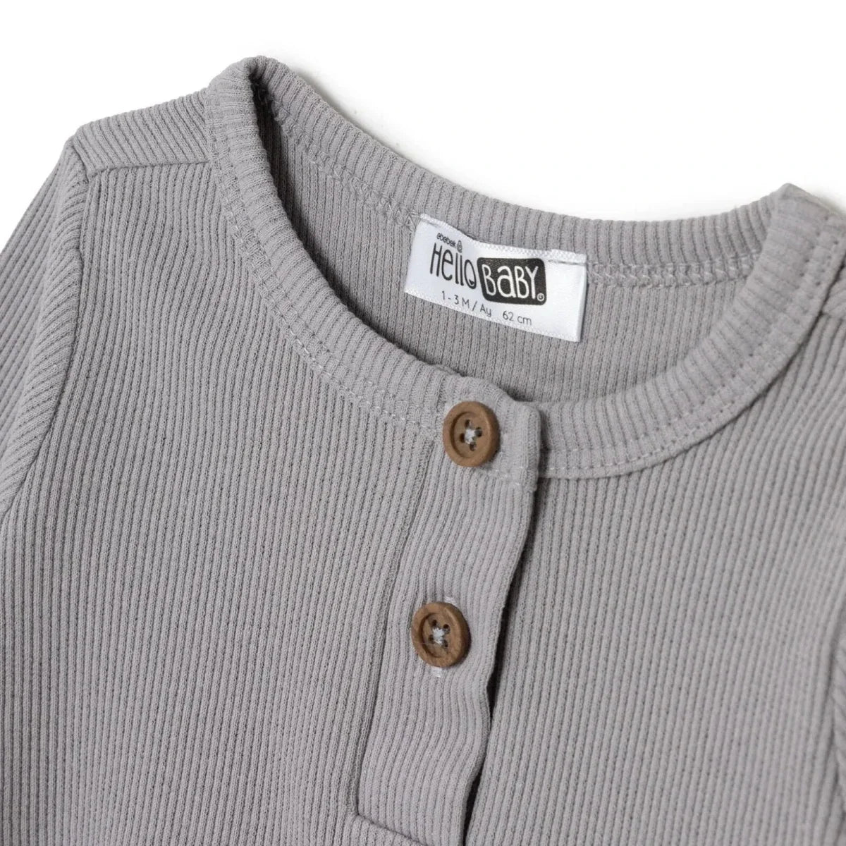 HelloBaby Boys Sweatshirt-Bottom with Buttons - Grey