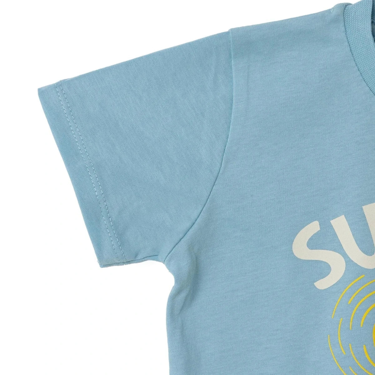 HelloBaby Boys T-shirt Palm Tree Crew Neck Short Sleeve - Blue