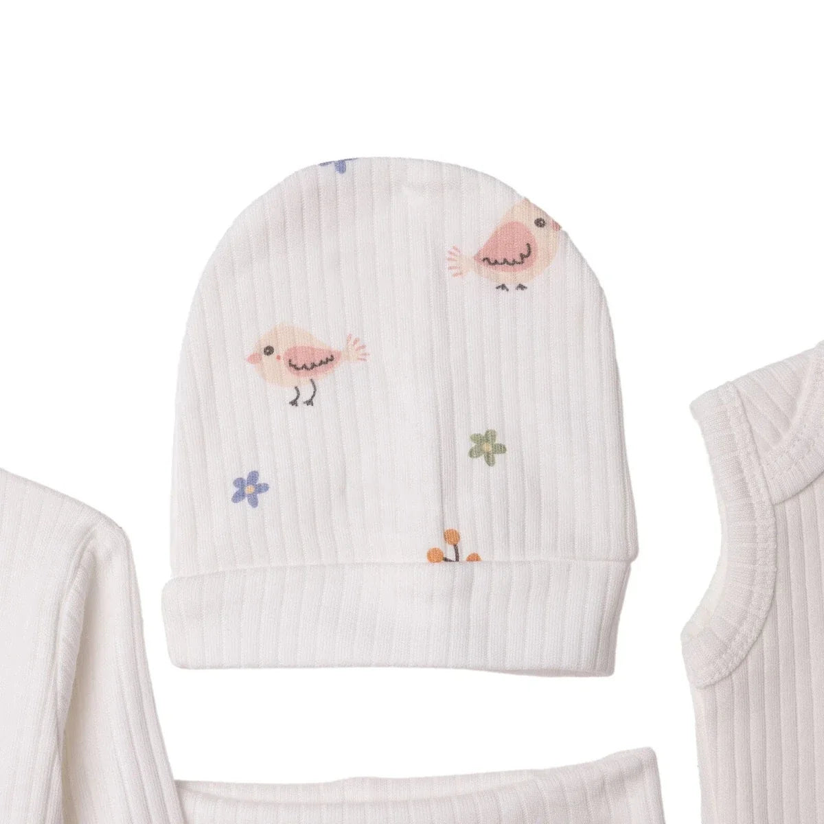 Tiffany 100% Cotton Tiny Baby Set - Ecru