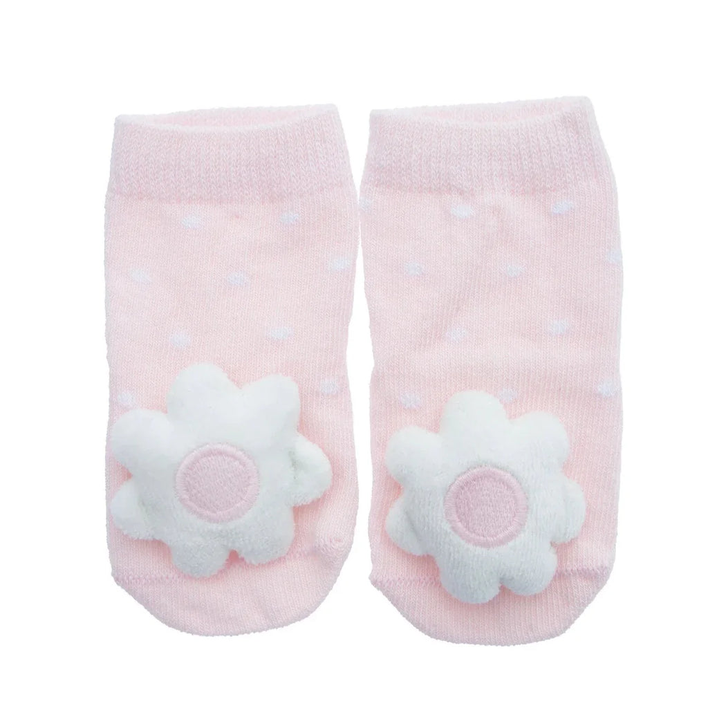 HelloBaby Girls Playful Socks Flower - Pink