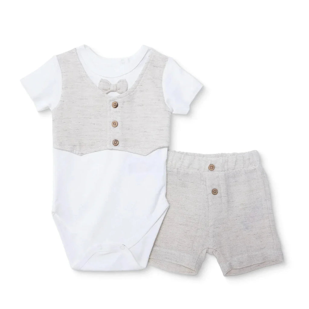 HelloBaby Boys Ceremony Muslin Outfit - Beige