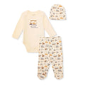 HelloBaby Boys Body-Footed Bottom-Hat Vehicles - Ecru