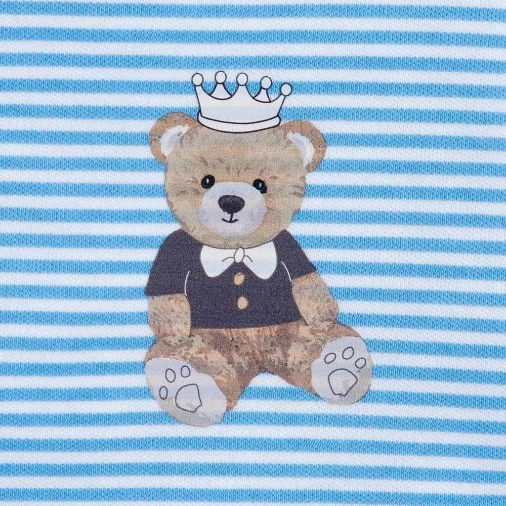 Messy Duck Printed Cotton Baby Bib - King Bear