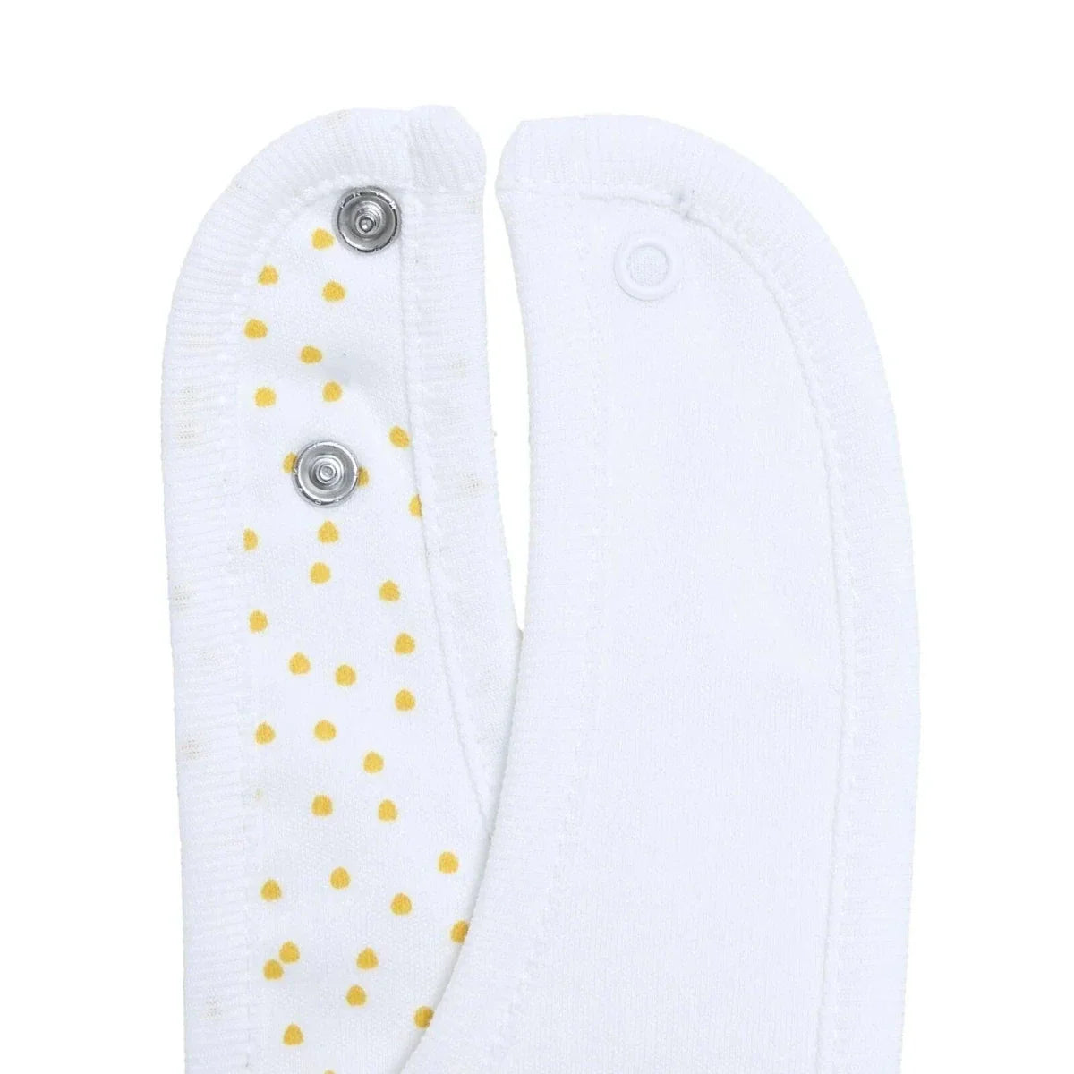 Messy Duck Embroidered Cotton Baby Bib Pack of 2 - Happy