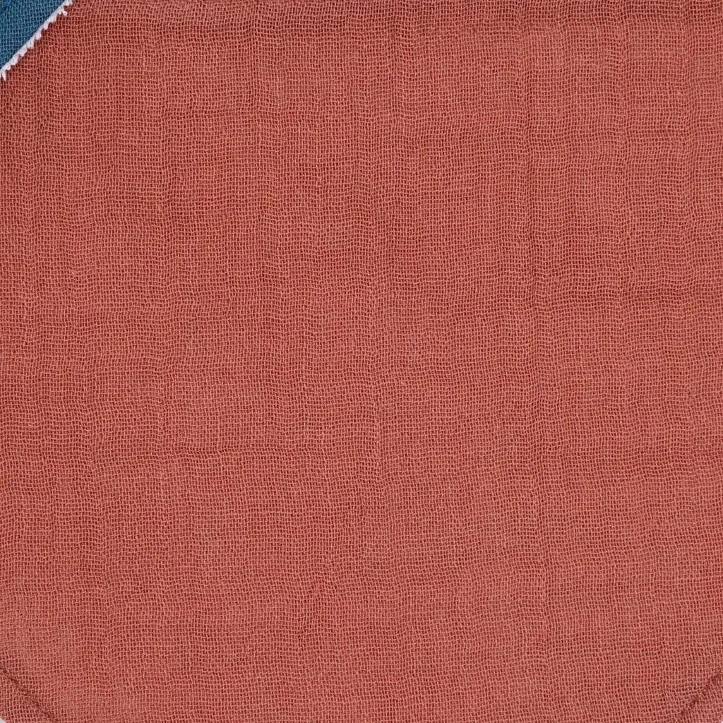 Messy Duck Bandana Baby Bib Pack of 2 - Terracotta & Deep Navy