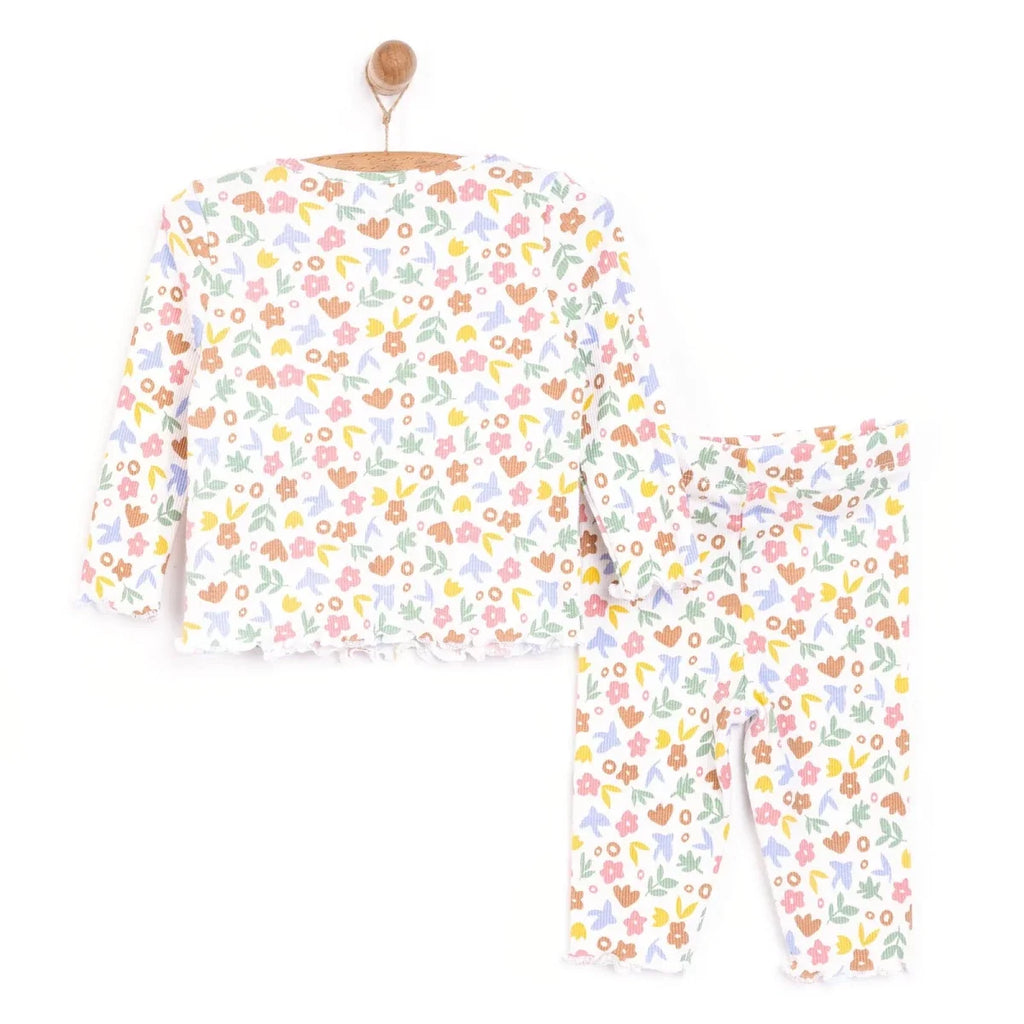 HelloBaby Girl Long Sleeve Pyjamas Set - Ecru