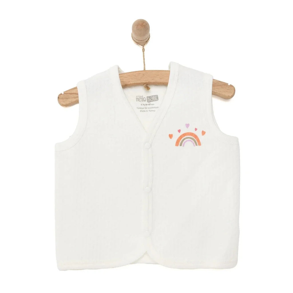 HelloBaby Girl Quilted Vest - Ecru