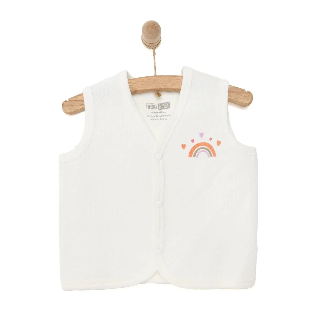 HelloBaby Girl Quilted Vest - Ecru