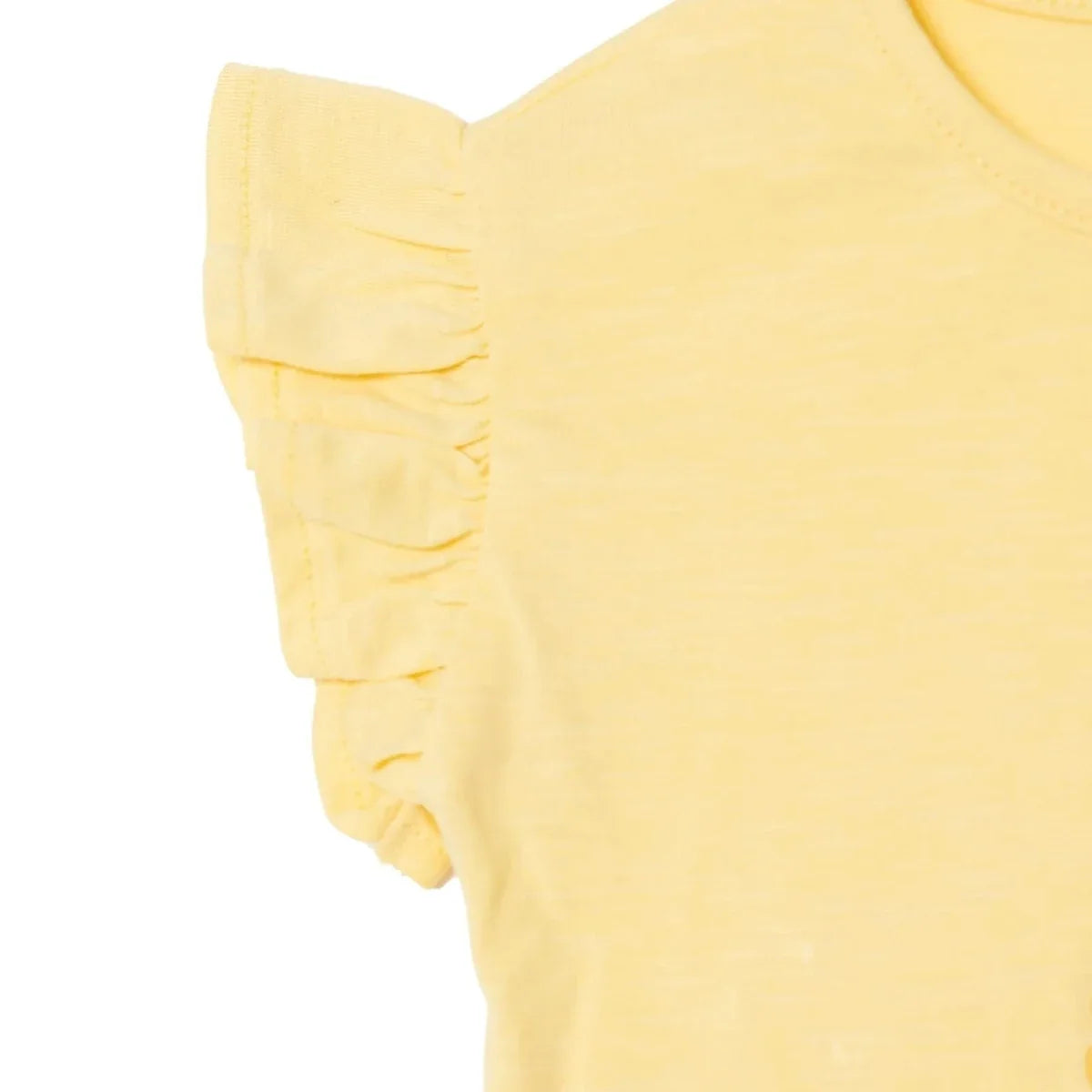 HelloBaby Girls Blouse & Leggings Set Ditsy Flower Crew Neck Full Length Short Sleeve - Yellow
