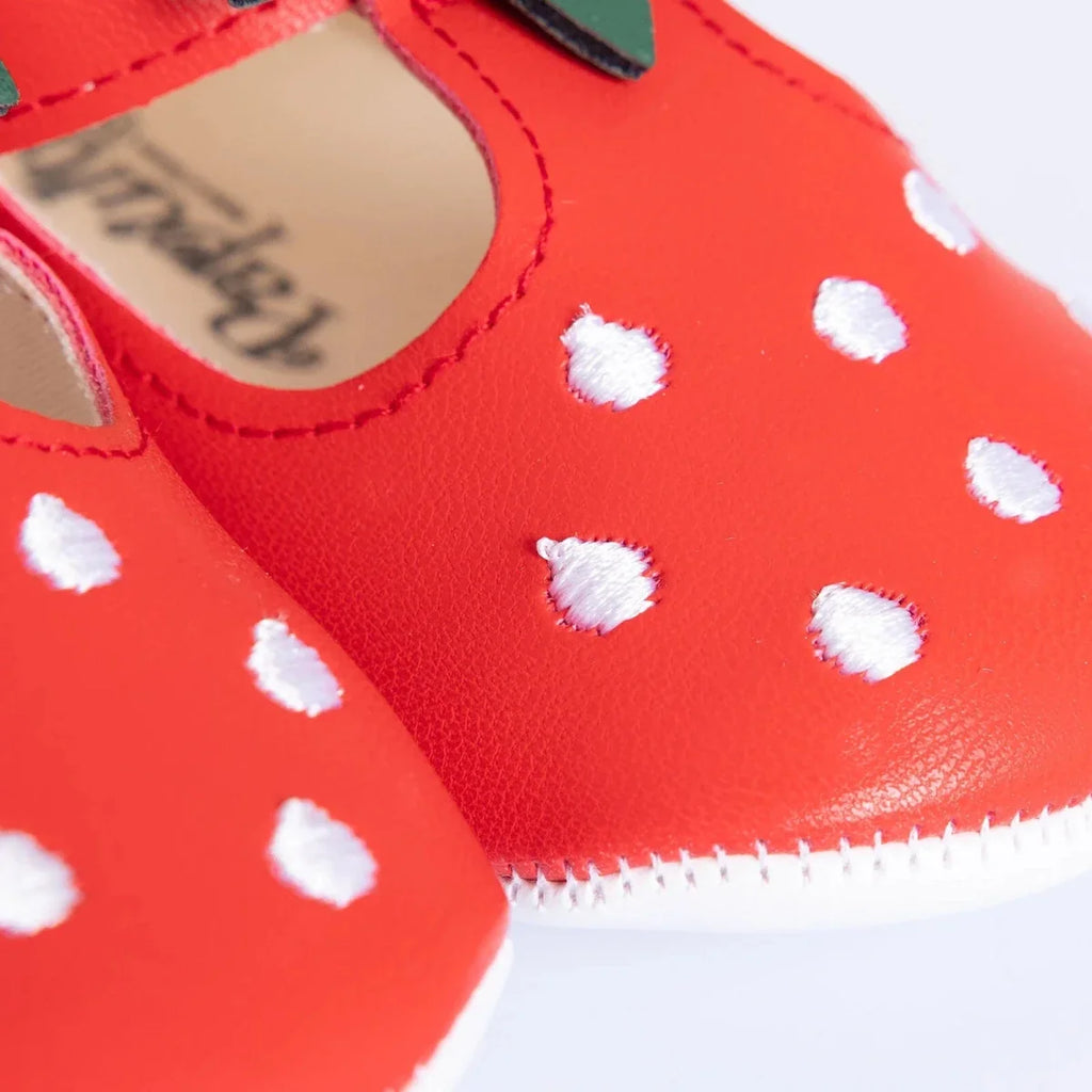 Papulin Girls Pre-Walker Shoes - Red