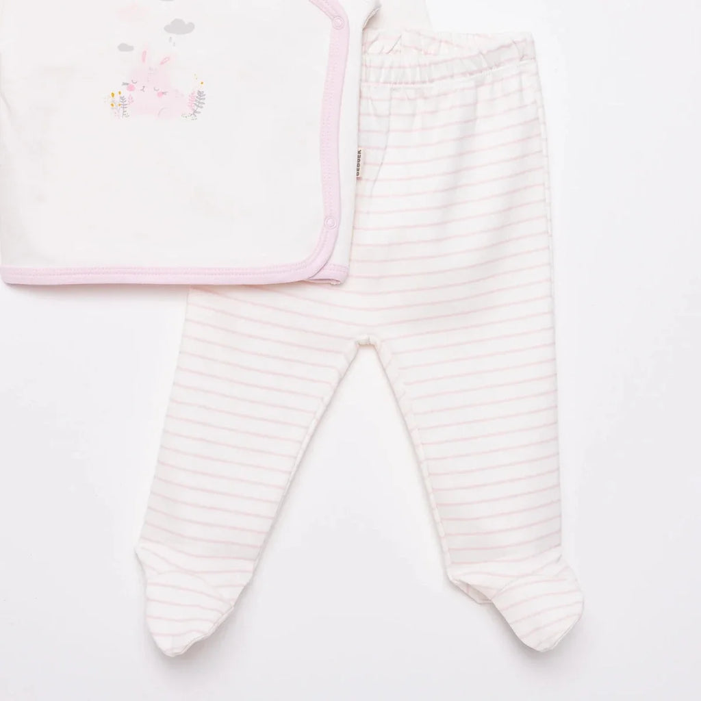 Bebbek Girls Vest Hat & Footed Bottom Set Peter Pan Collar - Ecru