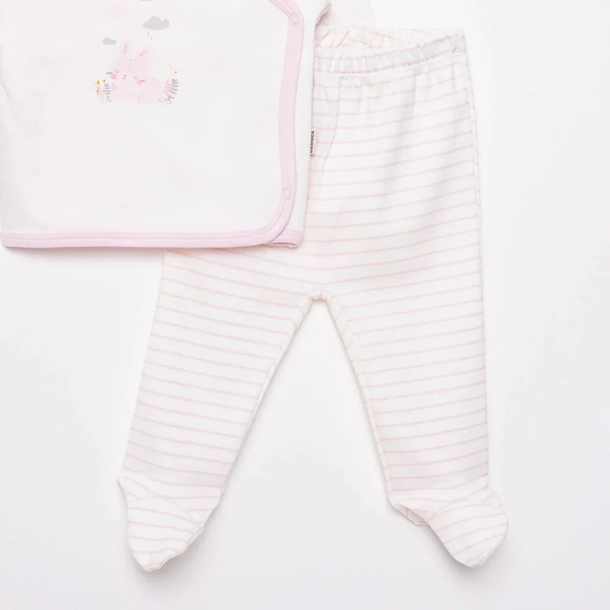 Bebbek Girls Vest Hat & Footed Bottom Set Peter Pan Collar - Ecru