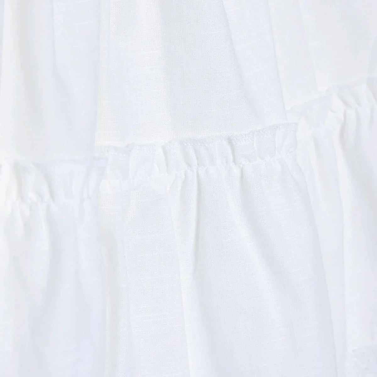 HelloBaby Girls Dress Buttoned Berry Belle Crew Neck Short Sleeve - Ecru