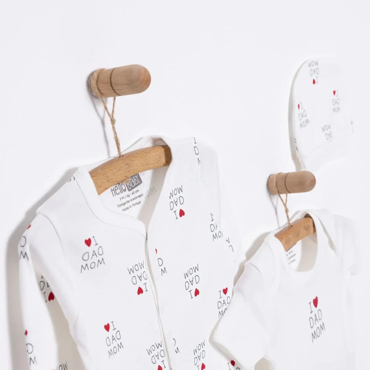 HelloBaby Newborn Baby Mom&Dad Jumpsuit - Ecru