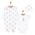 HelloBaby Newborn Baby Mom&Dad Jumpsuit - Ecru