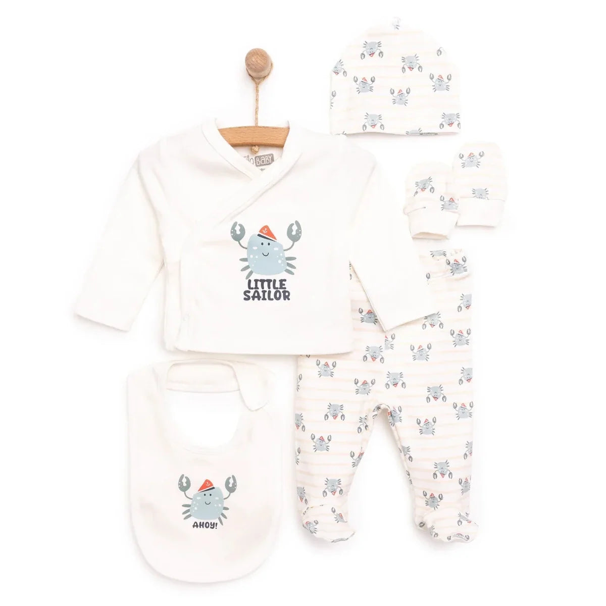 HelloBaby Newborn 5 pcs Starter Set - Ecru