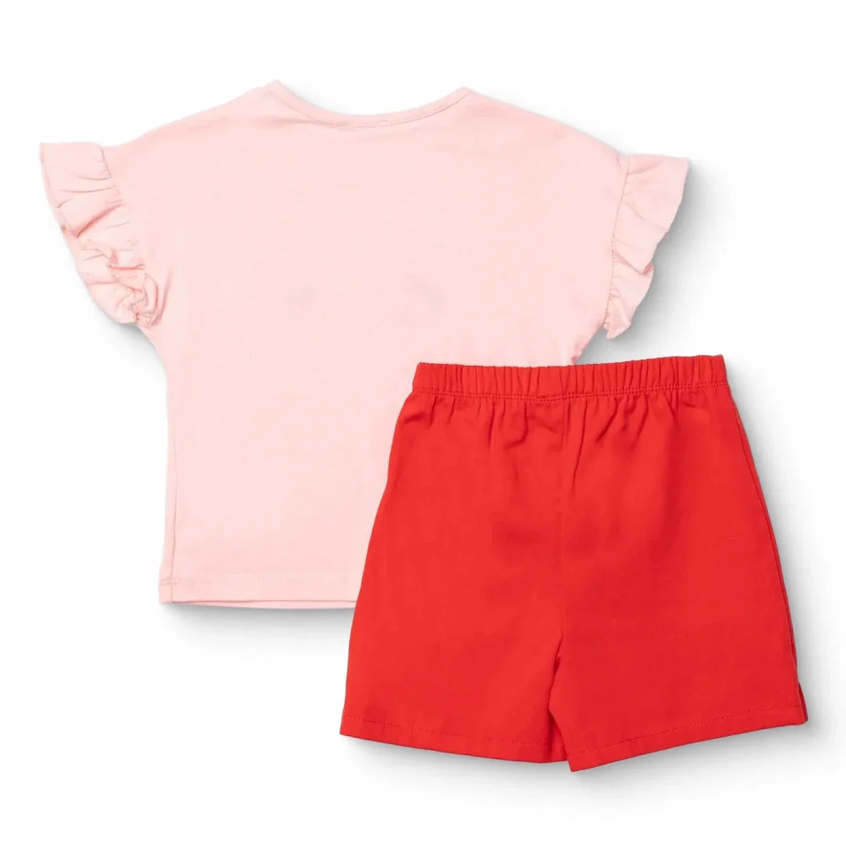 HelloBaby Girls Blouse & Shorts Set Strawberry Print Berry Belle Crew Neck Short Length Short Sleeve - Pink