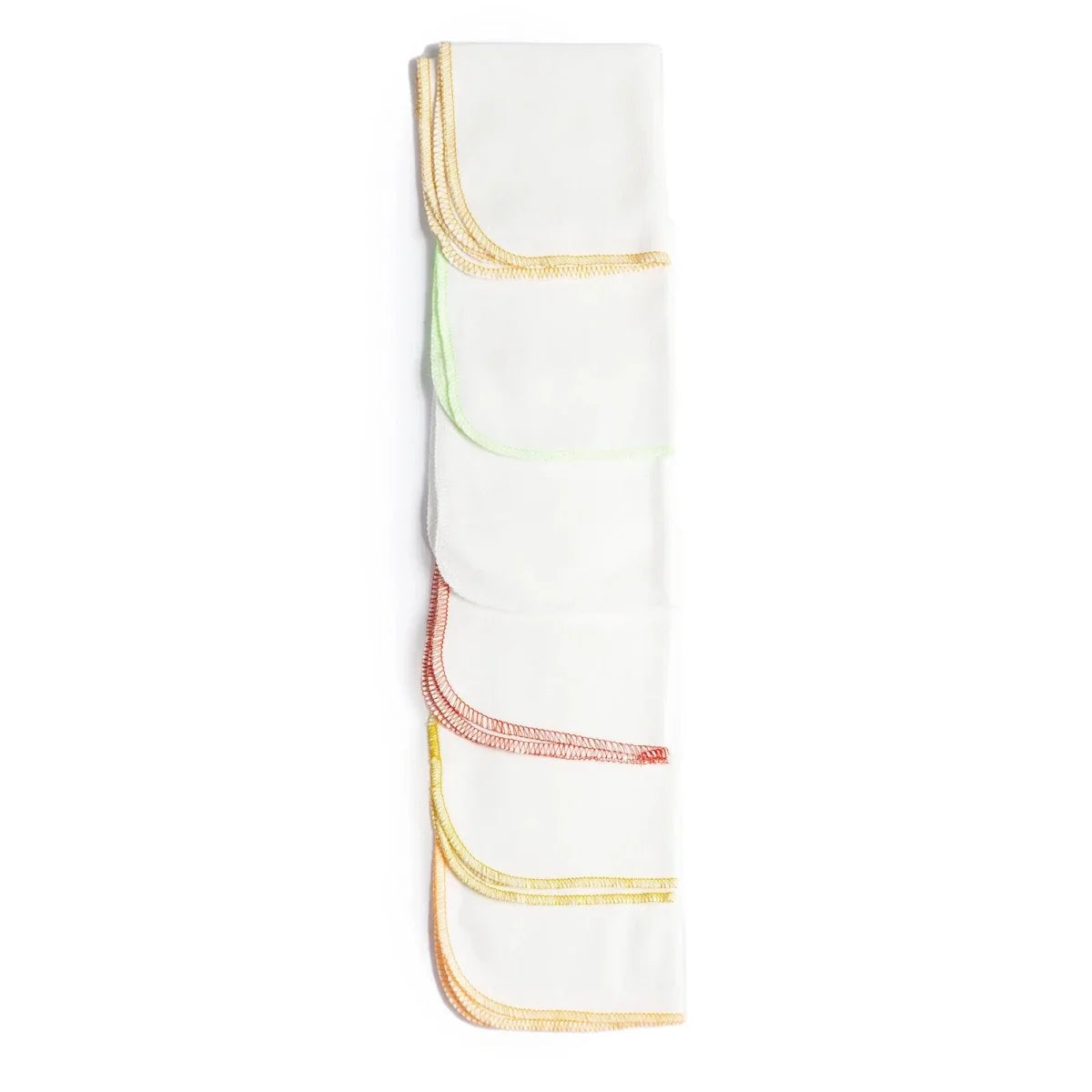 HelloBaby 6 Pack 100% Cotton Baby Washcloths - White