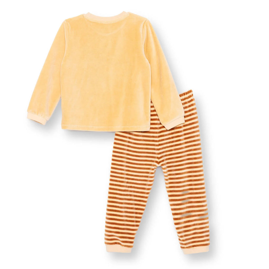 HelloBaby Velvet Pyjama Set - Light Brown