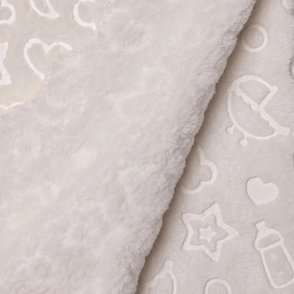 Little Dreams Unisex Plush Blankets - Ecru