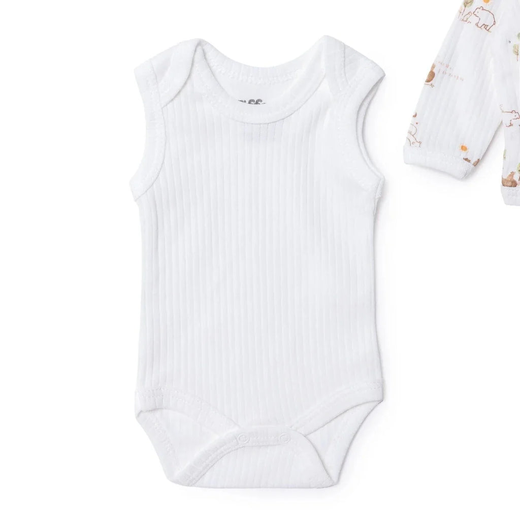 Tiffany 100% Cotton Tiny Baby Set - Ecru