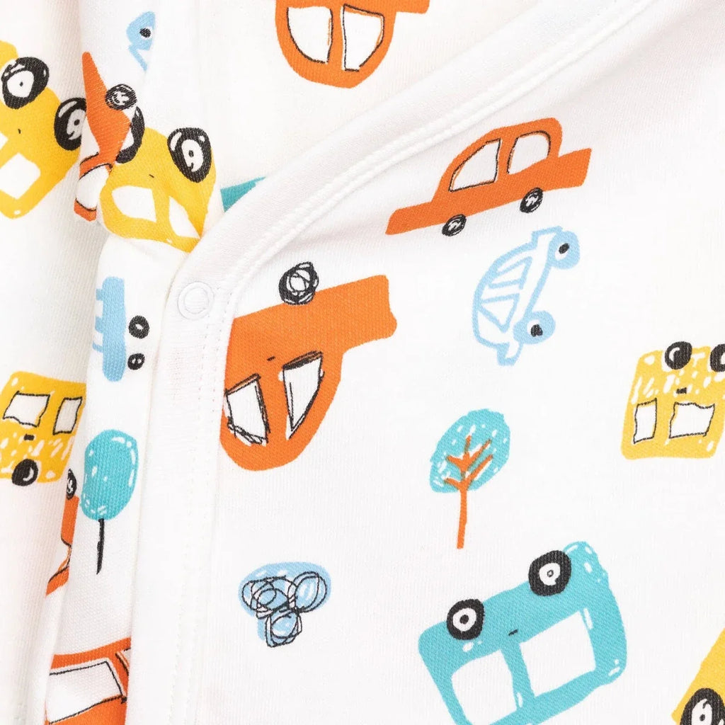HelloBaby Boy Wrapover Top-Hat-Footed Bottom - Ecru