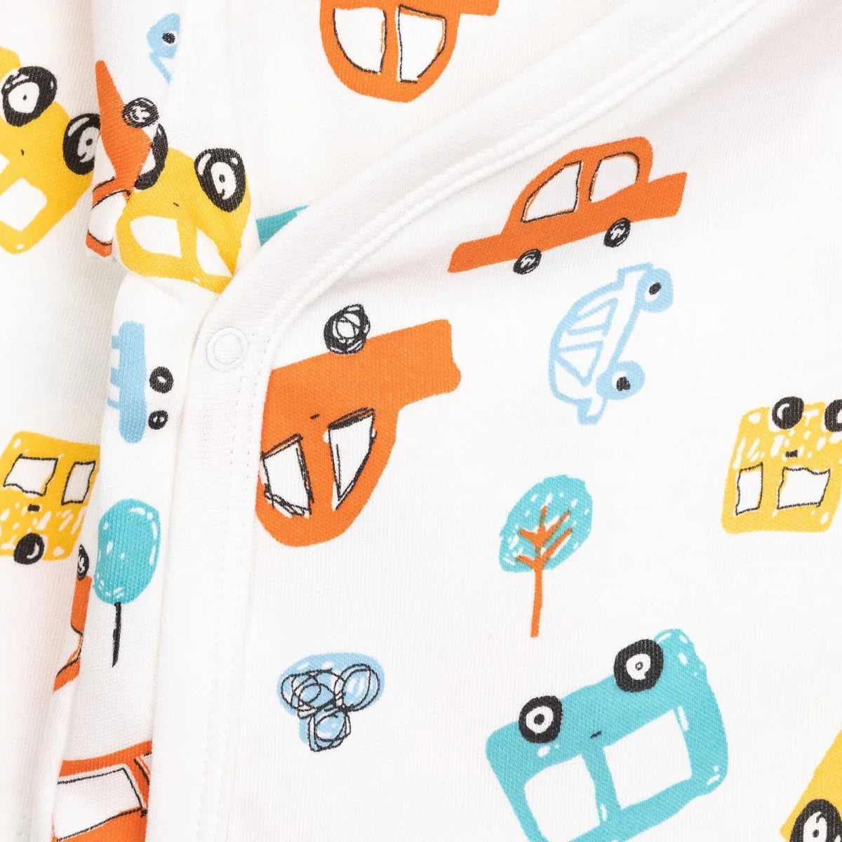 HelloBaby Boy Wrapover Top-Hat-Footed Bottom - Ecru