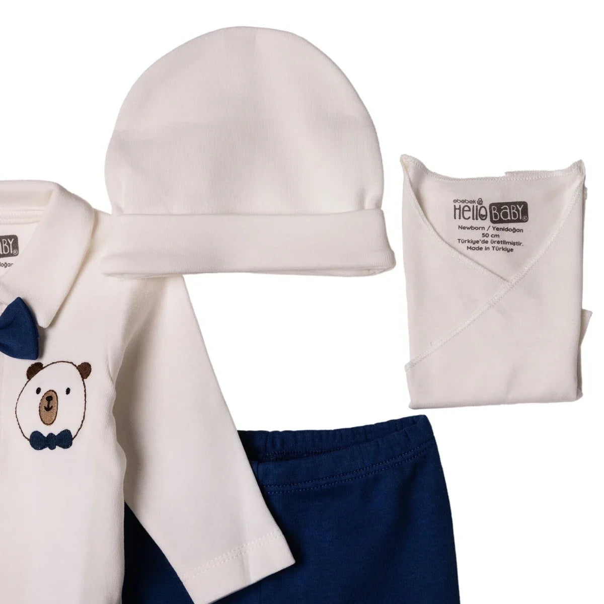 HelloBaby Newborn 10-Piece Newborn Hospital Set - Ecru