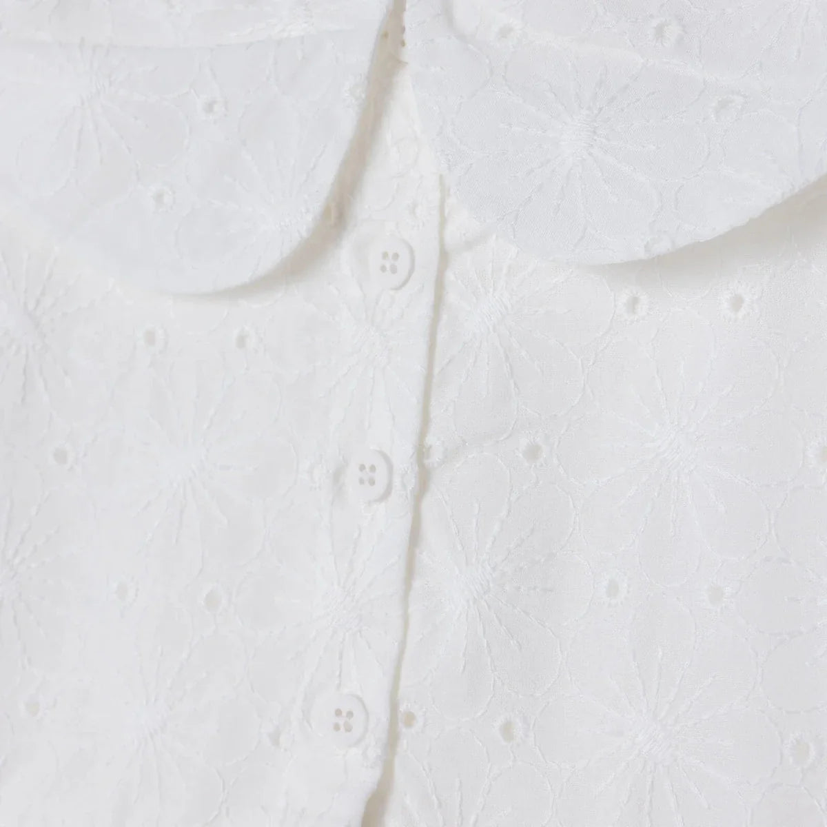 HelloBaby Girls Dress Berry Belle Peter Pan Collar Short Sleeve - White