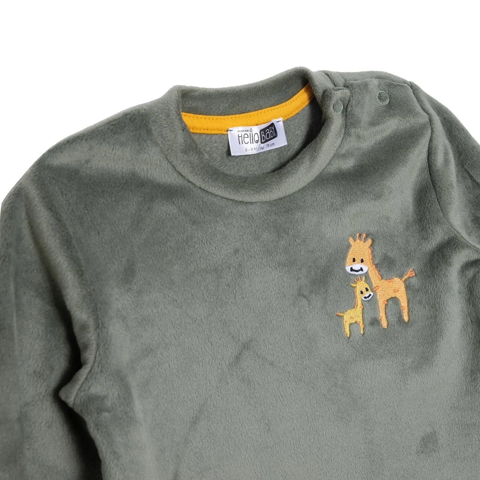 HelloBaby Velvet Pyjamas Set - Green