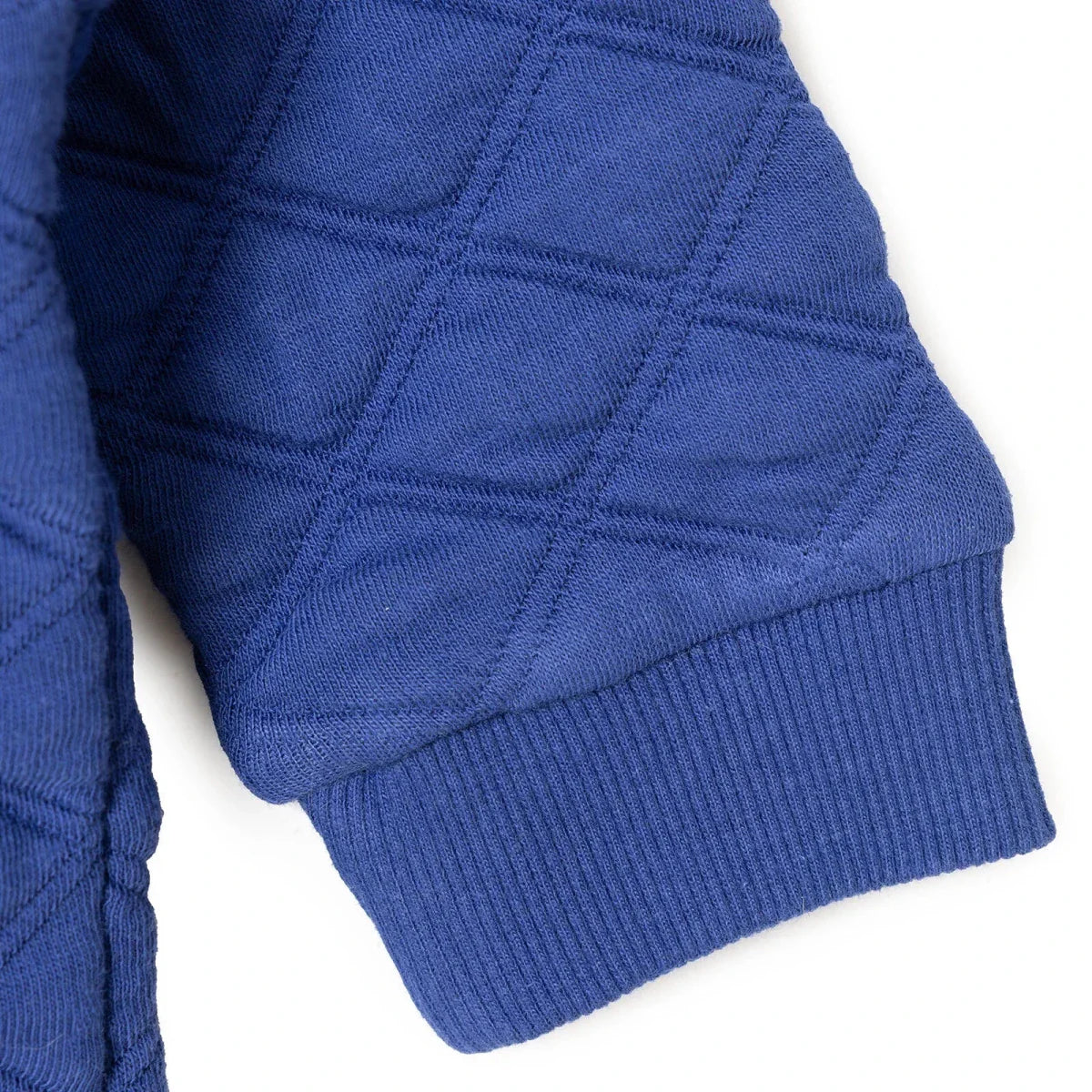HelloBaby Boys Quilted Cardigan Nautical Print Zip Fastening Little Sailor Crew Neck Long Sleeve - Navy Blue