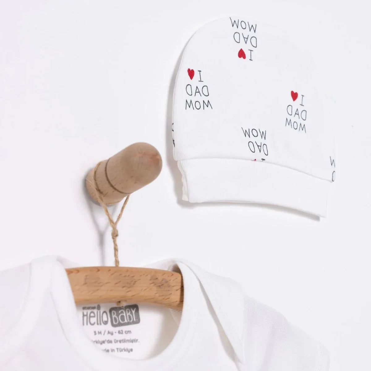 HelloBaby Newborn Baby Mom&Dad Jumpsuit - Ecru
