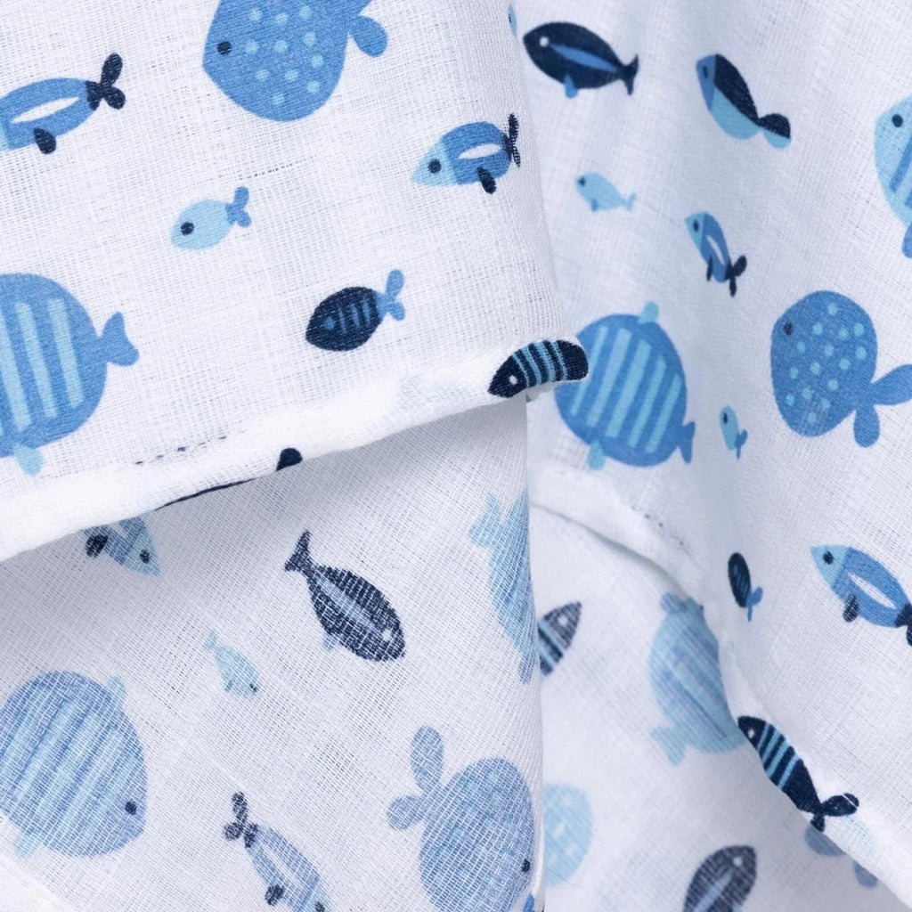 Mollia Unisex 100% Cotton Muslin Blanket 80x100 cm - Blue