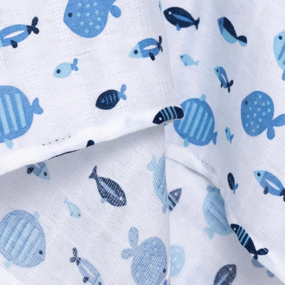 Mollia Unisex 100% Cotton Muslin Blanket 80x100 cm - Blue