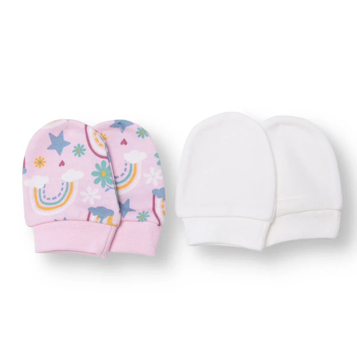 HelloBaby Girls Mitten Sky - Pink Printed