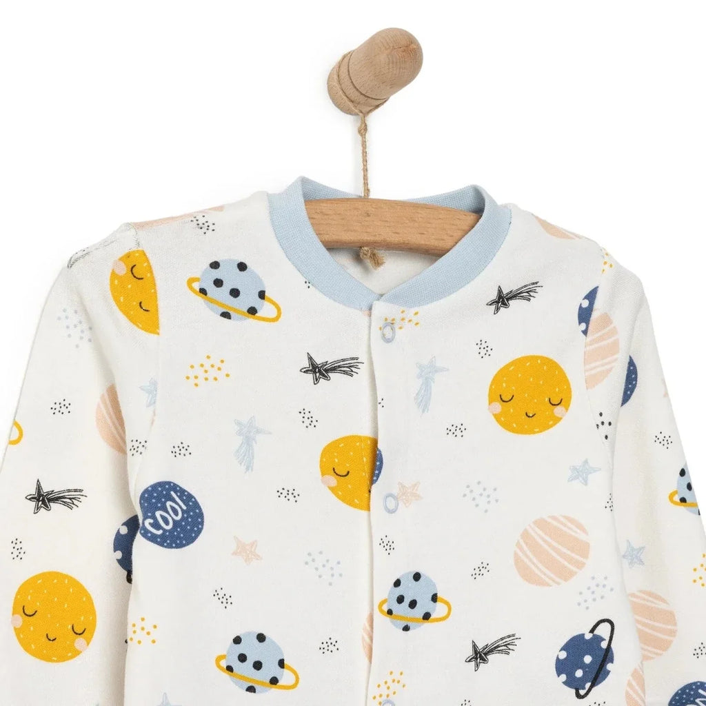 HelloBaby Newborn Boy Jumpsuit - Ecru