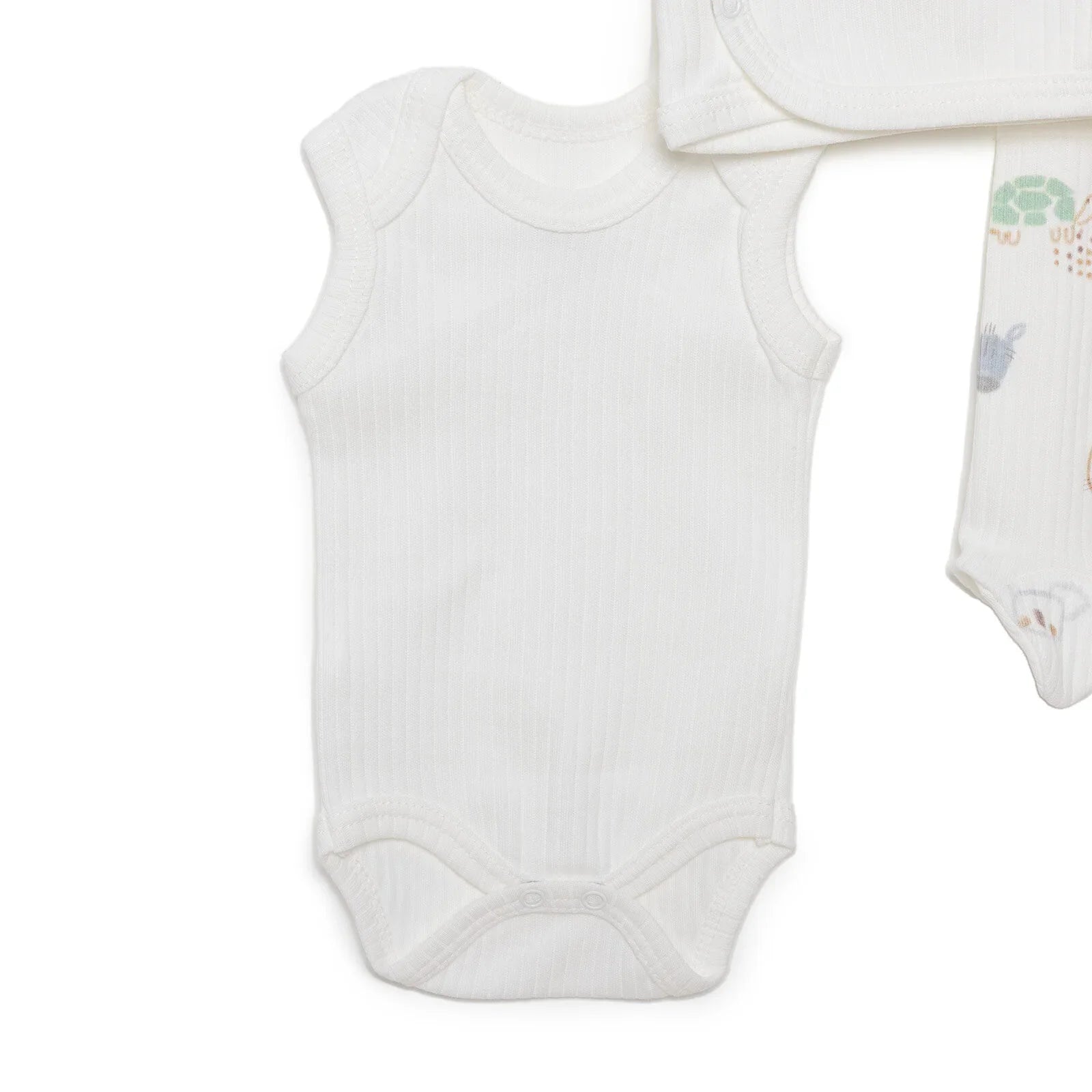 Tiffany 100% Cotton Tiny Baby Set - Ecru